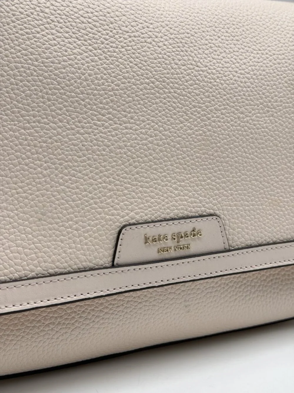 KATE SPADE NY Hudson pebbled leather women's shoulder crossbody + Dust bag Peach